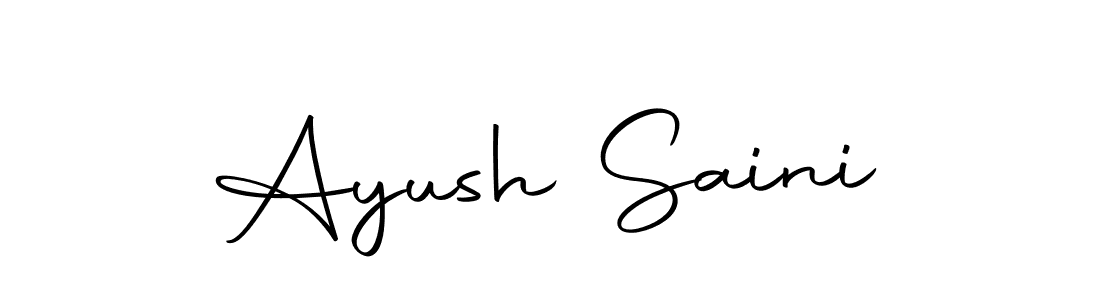Create a beautiful signature design for name Ayush Saini. With this signature (Autography-DOLnW) fonts, you can make a handwritten signature for free. Ayush Saini signature style 10 images and pictures png
